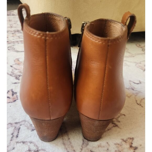 Madewell Women's Sz. 8 Billie Ankle Brown Leather Heeled Booties - Picture 3 of 7
